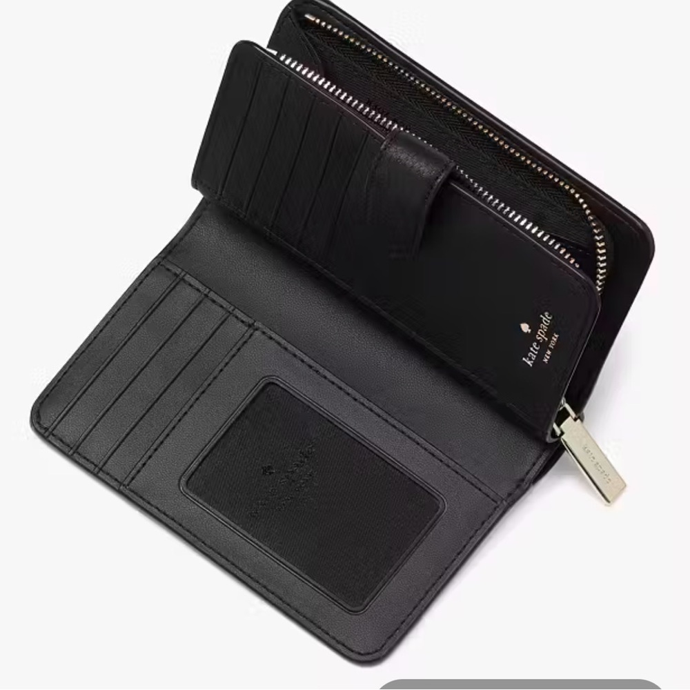 Kate Spade Lena Medium Bifold Wallet
Black 
NWT - Picture 2 of 3